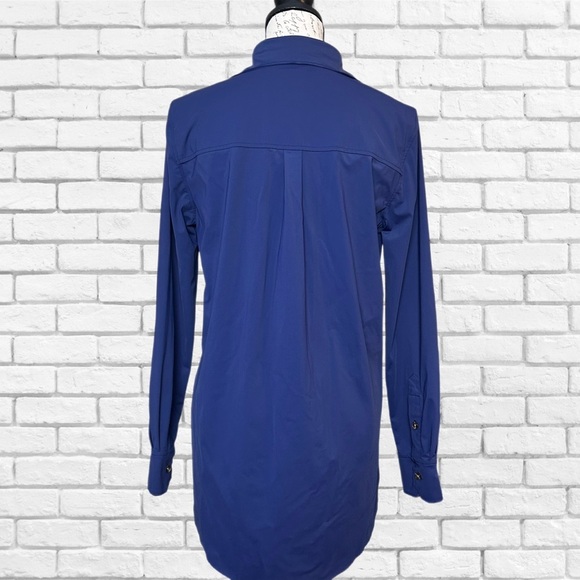 Lysse Navy Button-Up Shirt - Picture 2 of 7